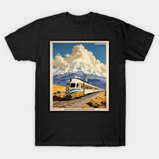 Southern Fuegian Railway Argentina Vintage Tourism Poster T-Shirt